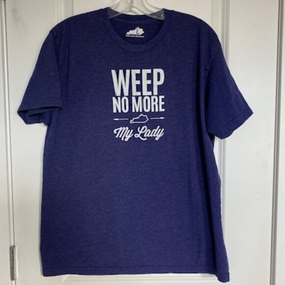 My Ole Kentucky KY Home "Weep No More My Lady" Blue Tee T-Shirt - Picture 6 of 8